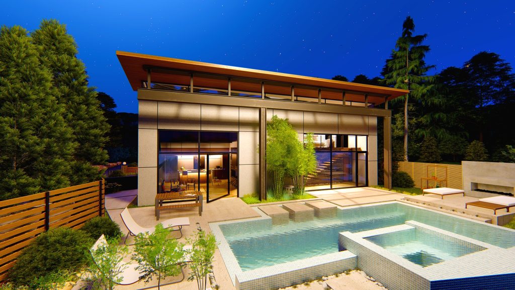 piscine semi enterrée