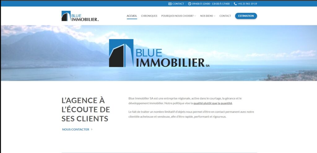 Blue Immobilier SA agence montroise